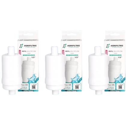 Imagem de KIT 03 UN Refil Multiflow Hidrofiltros Bebedouros Geladeiras