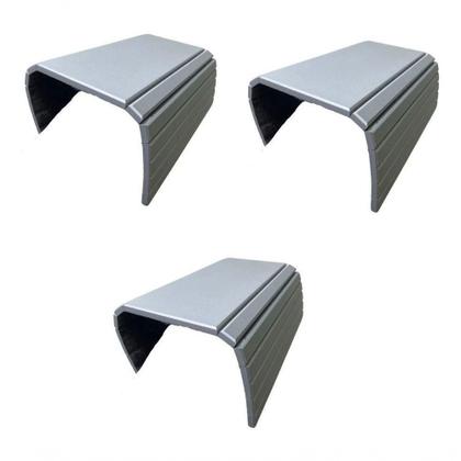 Imagem de Kit 03un Esteiras Reta Flexível Para Braço Sofá Cinza