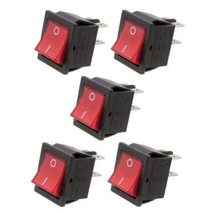 Imagem de Kit 05 x Chave Gangorra Kcd4-201n 4t 16/20a 250v Vermelha