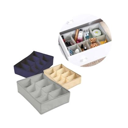 Imagem de Kit 06 Organizador De Gaveta Com 8 Divisórias Roupas Intimas