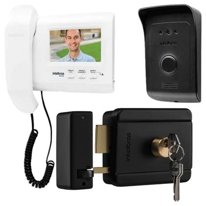 Imagem de Kit 1 Vídeo Porteiro Interfone IVR 1010 + 1 Fechadura FX500 INTELBRAS IVR1010 FX 500