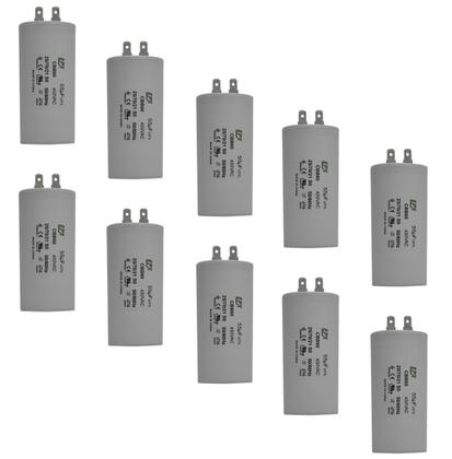Imagem de Kit 10 Capacitor Permanente 55uF 440/450Vac EPX com Terminal Duplo