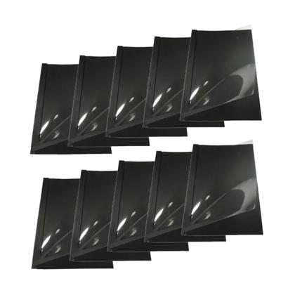 Imagem de Kit 10 Capas Encadernação Térmica Até 30 Folhas A4 Preta