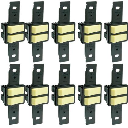 Imagem de Kit 10 Conjunto 2 Interruptores Simples 10a Sem Placa Silentoque