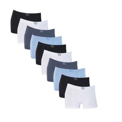 Imagem de Kit 10 Cuecas Boxer Infantil Sem Costura Rafa Parize Meninos Criança Microfibra Sortida