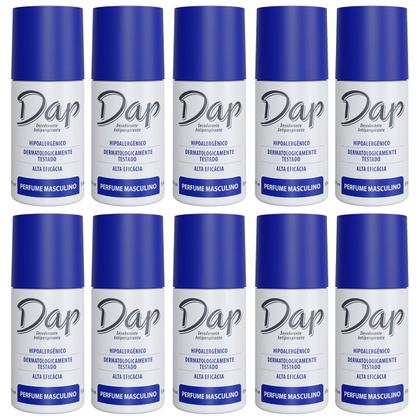 Imagem de Kit 10 Desodorante Masculino Feminino S/Perf RollOn Dap 55ml