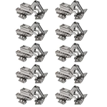 Imagem de Kit 10 Dobradiça Curva 165 Graus Caneco 35Mm Com Amortecedor