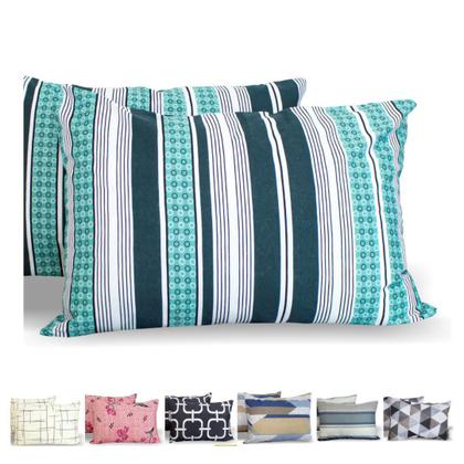 Imagem de Kit 10 Fronha Avulsa Malha Estampada 100% Algodão Com Zíper