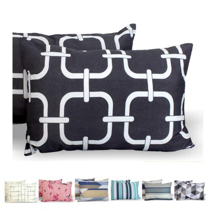 Imagem de Kit 10 Fronha Avulsa Malha Estampada 100% Algodão Com Zíper