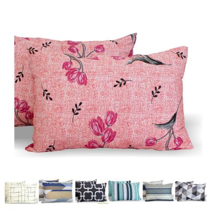 Imagem de Kit 10 Fronha Avulsa Malha Estampada 100% Algodão Com Zíper