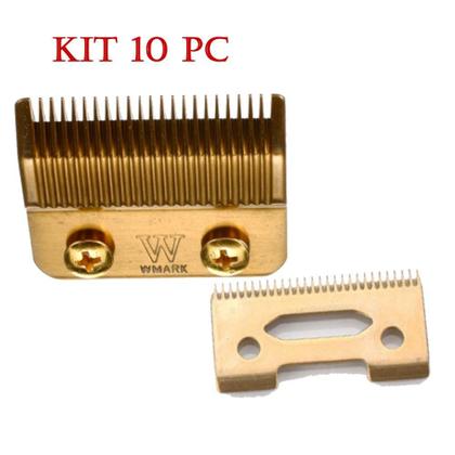 Imagem de Kit 10 Lamina Profissional Taper Wmark W1 Gold