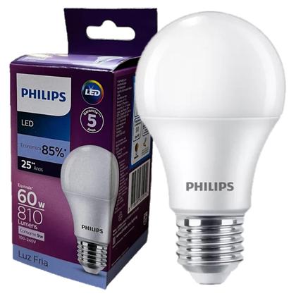 Imagem de Kit 10 Lampada Led Bulbo Philips 9w Branco Frio 6500K E27