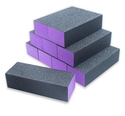 Imagem de Kit 10 Lixas Bloco Fecha Poros 3 Faces Unhas Gel Fibra