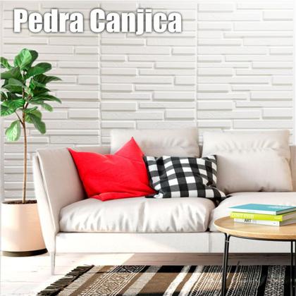 Imagem de Kit 10 placas 3d 50x50cm decorativa Pedra Canjica