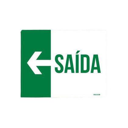 Imagem de Kit 10 Placas Sinalização Saída Lado Esquerdo