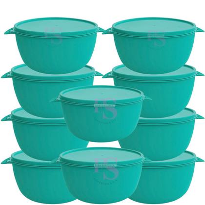 Imagem de Kit 10 Potes Bowl  1 Litro Aptos Para Freezer, Micro-ondas e Lava-louças