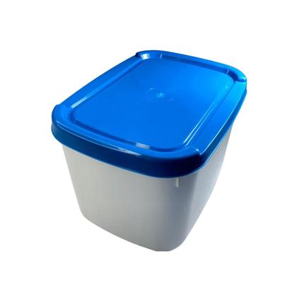 Imagem de Kit 10 Potes de Sorvete Retangular 2 Litros com Tampas Azul