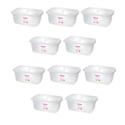 Imagem de Kit 10 Potes P/Alimentos Organizador 3,2L Transparente-SANREMO