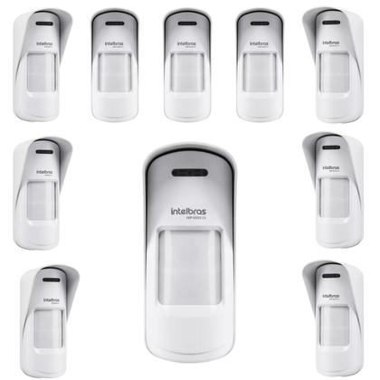 Imagem de Kit 10 sensores infra passivo sem fio ivp 8000 ex intelbras