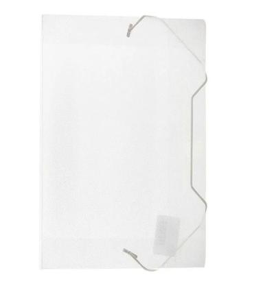Imagem de Kit 100 Pastas Aba Elásticas Plástica Oficio Transparente Fina