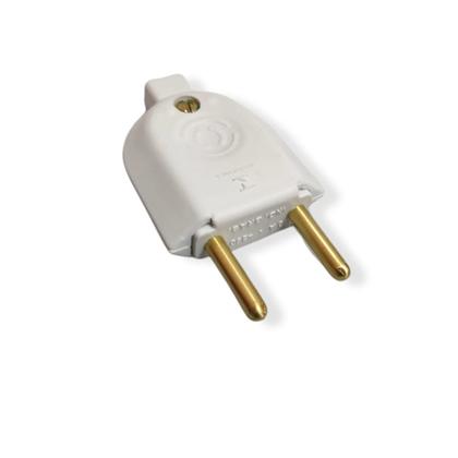 Imagem de Kit 100 Plugue Macho 2P 10 a 250 V Branco - Plug Plus