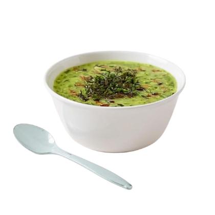 Imagem de Kit 100 Potes Cumbuca Isopor 200ml +Colheres p/ sopas Festa