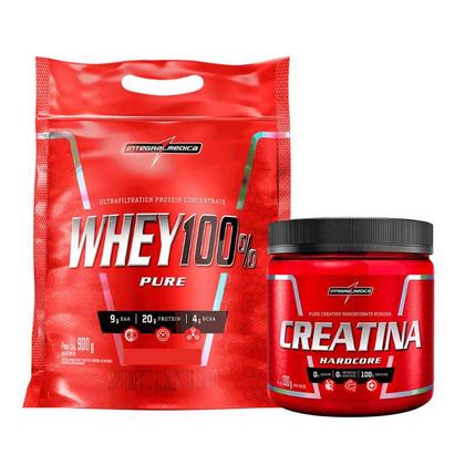 Imagem de Kit 100% Pure Whey Protein 900g + Creatina Hardcore 300g