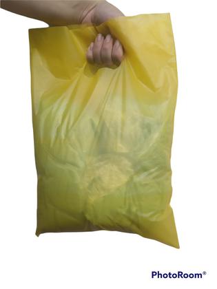 Imagem de Kit 100 sacolas premium boca de palhaço textura 20x30