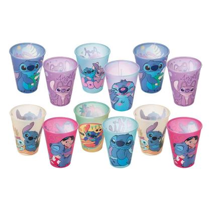 Imagem de Kit 12 copos Stitch 280 ml para lembrancinhas de aniversário colecionável reutilizável resistente