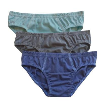 Imagem de Kit 12 Cueca Slip Infantil Elástico Embutido 100% Algodão