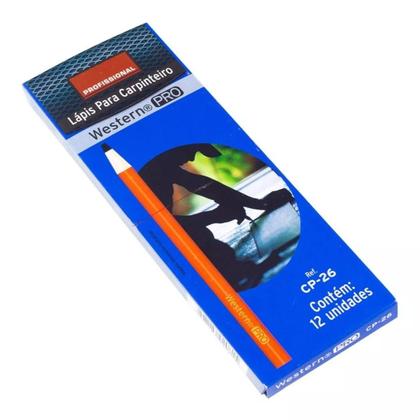 Imagem de Kit 12 Lápis Para Carpinteiro Marceneiro 17,5cm Profissional