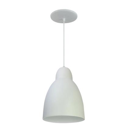 Imagem de Kit 12 Luminária Pendente Bala Com Interior Branco Com Fiação 110/220v