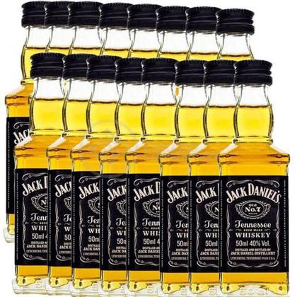 Imagem de Kit 16 Miniatura Whisky Uísque Jack Daniels Nº7 50ml