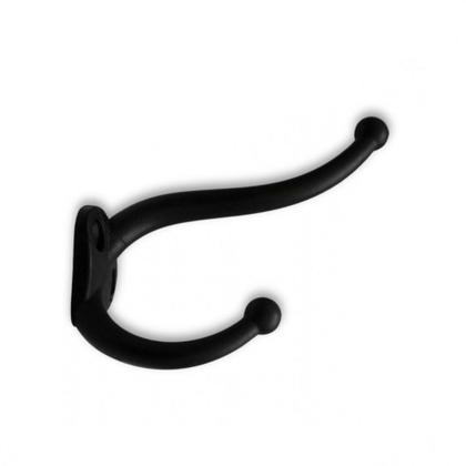 Imagem de Kit 2 Cabide Gancho Duplo Grande Preto Ref. 6102 - Loth