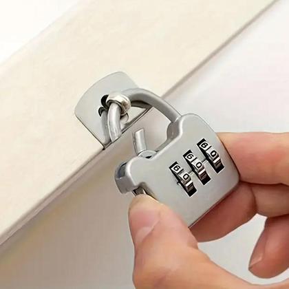 Imagem de Kit 2 Cadeados Bloqueio Por Senha 3 Digitos Coloridos Armários Mochilas