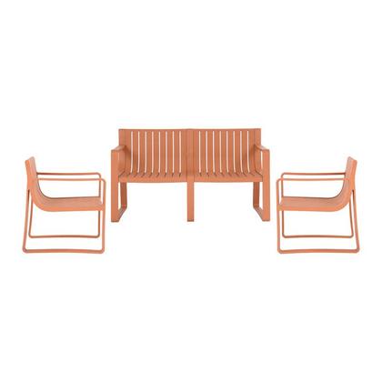 Imagem de Kit 2 Cadeiras 1 Sofá Jardim Verte Eco Pêssego