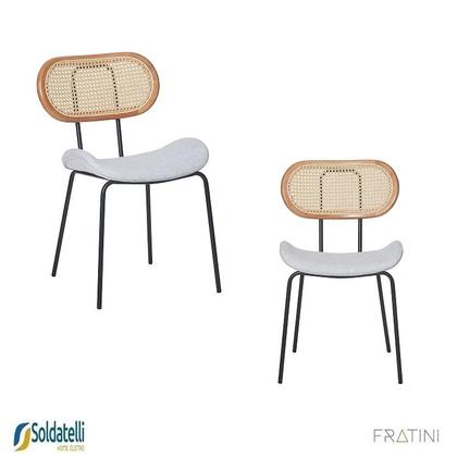 Imagem de Kit 2 Cadeiras Design Toscana Base Preta ou Champagne Várias Cores Fratini