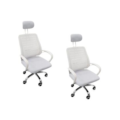 Imagem de Kit 2 Cadeiras Escritório Diretor Tela Mesh Encosto De Cabeça com Ebook