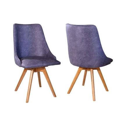 Imagem de Kit 2 Cadeiras Pietra Base Giratória Imbuia Vários Tecidos em Linho e Veludo - Datelli Design