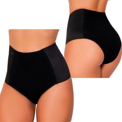 Imagem de Kit 2 Calcinha Cinta Modeladora Suplex Feminino Alta Compressão Pós Parto Confortável Plus Size