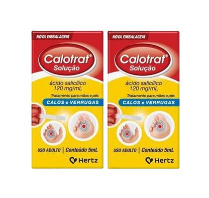 Imagem de Kit 2 Calotrat Ácido Salicílico Remove Calos Verrugas 5ml