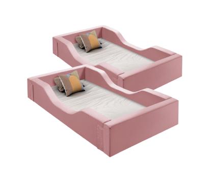 Imagem de Kit 2 Caminha Infantil modelo Montessori em Espuma D 26 Desmontável tecido Suede