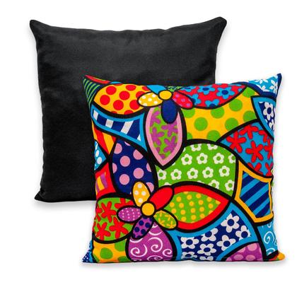 Imagem de Kit 2 Capas de Almofada 40x40 Zíper Gorgurinho Lisa e Estampada