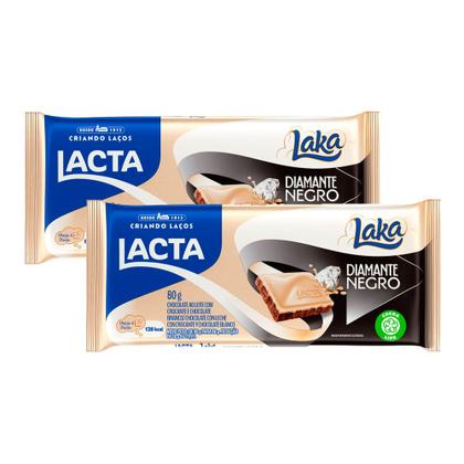 Imagem de Kit 2 Chocolate Lacta Diamante Negro Laka 80g