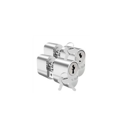 Imagem de Kit 2 cilindro cromado c/ 4 chaves + parafuso stam original