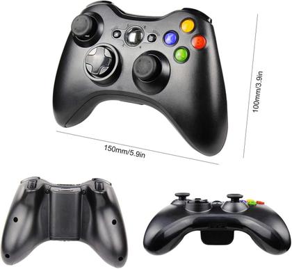 Imagem de Kit 2 Controles Joystick Manete Sem Fio Xbox360 Precisão