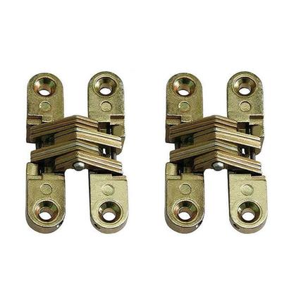 Imagem de Kit 2 Dobradiça Invisível 70Mm Cruz Para Portas Interna