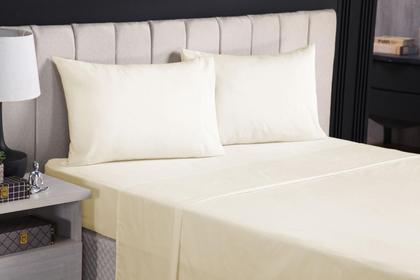 Imagem de Kit 2 Fronhas 200 Fios Percal Liso 100% Algodão