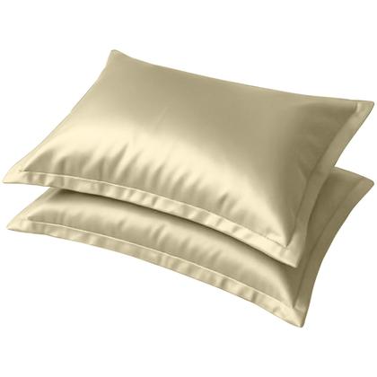 Imagem de Kit 2 Fronhas de Cetim Toque Seda Luxo Antifrizz 50x70 cm 4 Aba Capa Para Travesseiro