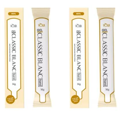 Imagem de Kit 2 Gel Construtor Classic Blanc Hard Sachê 14g - Vólia